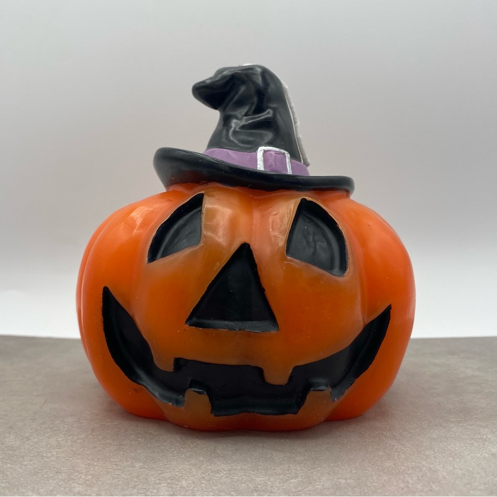 Jack O Lantern Halloween Candle Pumpkin Witch 5 Inch Decor Gift Unused